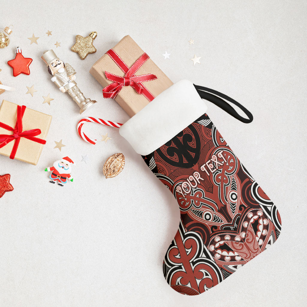 Aotearoa Iwi Rongowhakaata Personalised Christmas Stocking Maori Kowhaiwhai Pattern