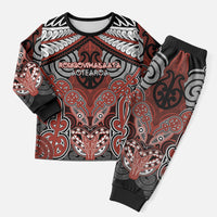 Aotearoa Iwi Rongowhakaata Personalised Christmas Pajama Set Maori Kowhaiwhai Pattern LT19 Men Red - Polynesian Pride