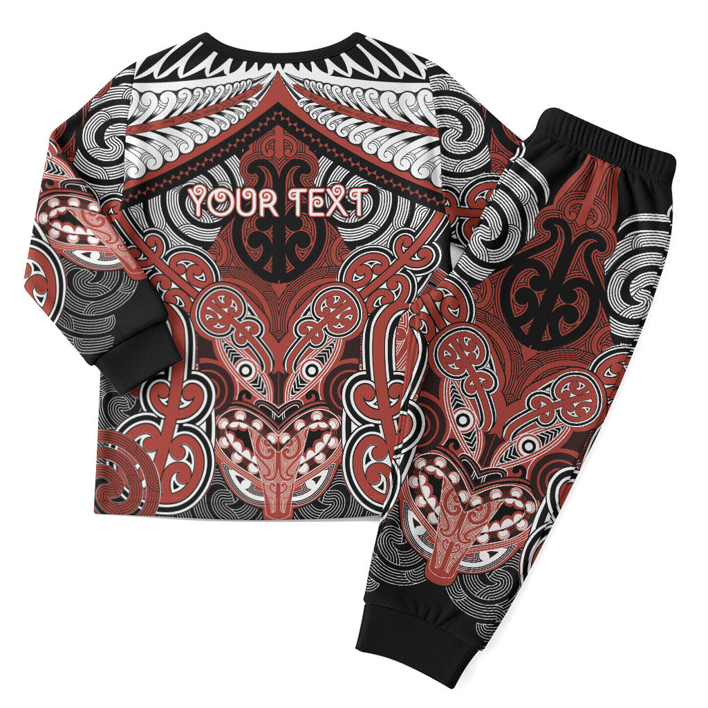 Aotearoa Iwi Rongowhakaata Personalised Christmas Pajama Set Maori Kowhaiwhai Pattern LT19 - Polynesian Pride