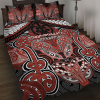 Aotearoa Iwi Rongowhakaata Quilt Bed Set Maori Kowhaiwhai Pattern