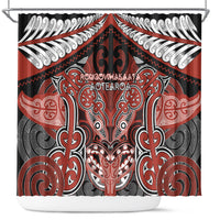 Aotearoa Iwi Rongowhakaata Shower Curtain Maori Kowhaiwhai Pattern