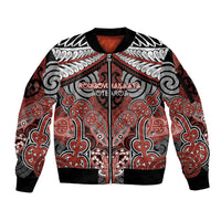 Aotearoa Iwi Rongowhakaata Personalised Sleeve Zip Bomber Jacket Maori Kowhaiwhai Pattern