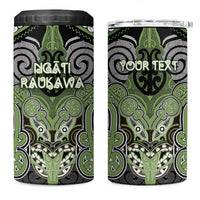 Aotearoa Iwi Ngati Raukawa Personalised 4 in 1 Can Cooler Tumbler Maori Kowhaiwhai Pattern