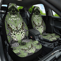 Aotearoa Iwi Ngati Raukawa Car Seat Cover Maori Kowhaiwhai Pattern LT19 One Size Green - Polynesian Pride