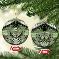 Aotearoa Iwi Ngati Raukawa Personalised Ceramic Ornament Maori Kowhaiwhai Pattern