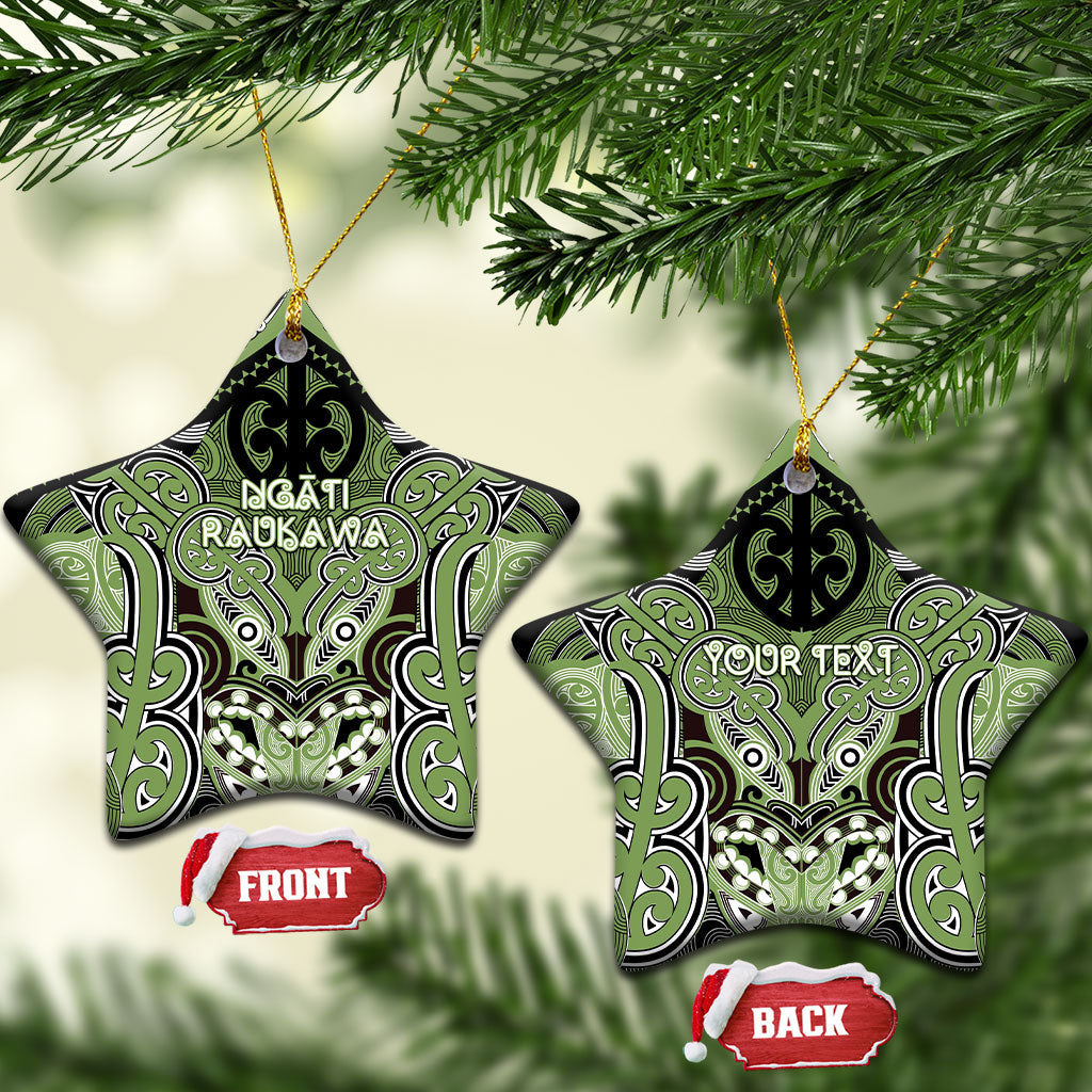 Aotearoa Iwi Ngati Raukawa Personalised Ceramic Ornament Maori Kowhaiwhai Pattern