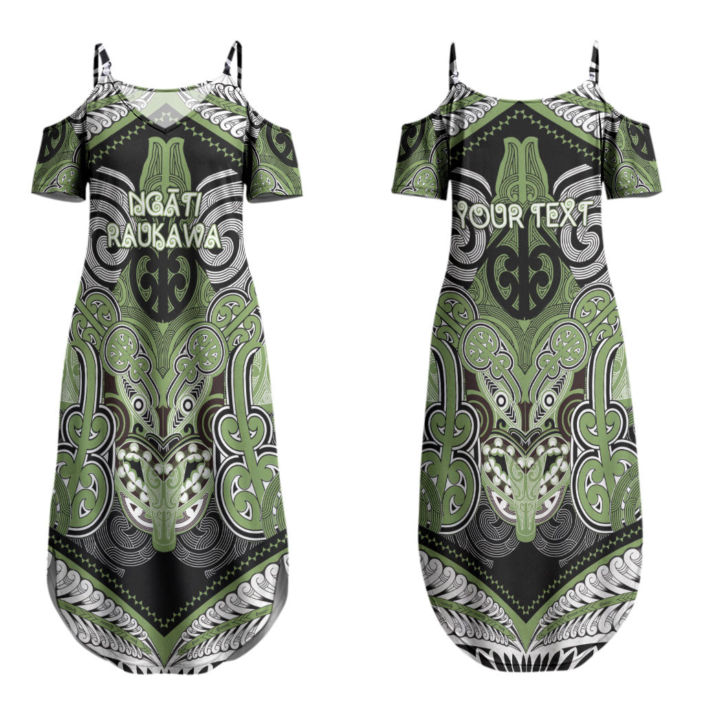 Aotearoa Iwi Ngati Raukawa Personalised Couples Matching Summer Maxi Dress and Hawaiian Shirt Maori Kowhaiwhai Pattern
