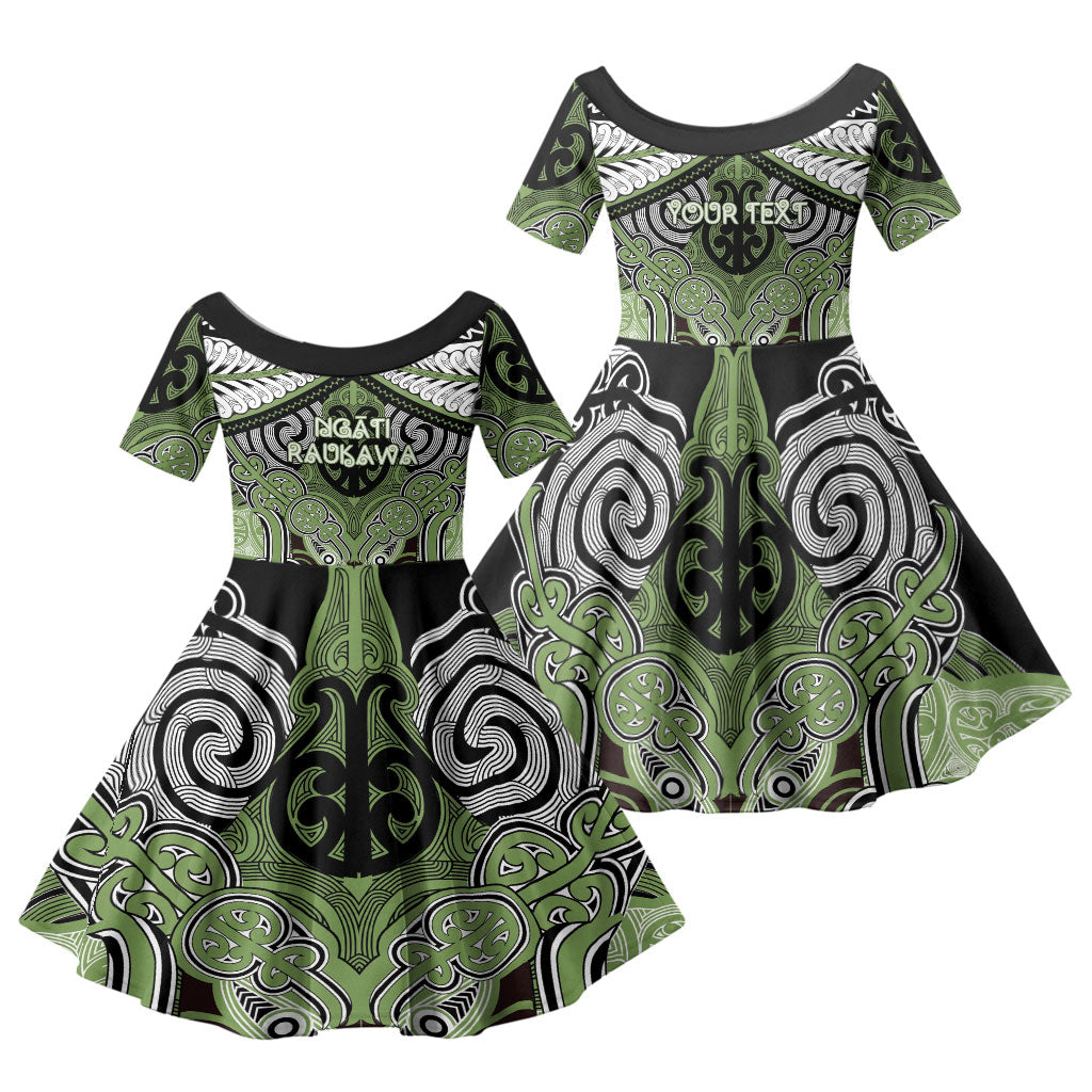 Aotearoa Iwi Ngati Raukawa Personalised Family Matching Mermaid Dress and Hawaiian Shirt Maori Kowhaiwhai Pattern