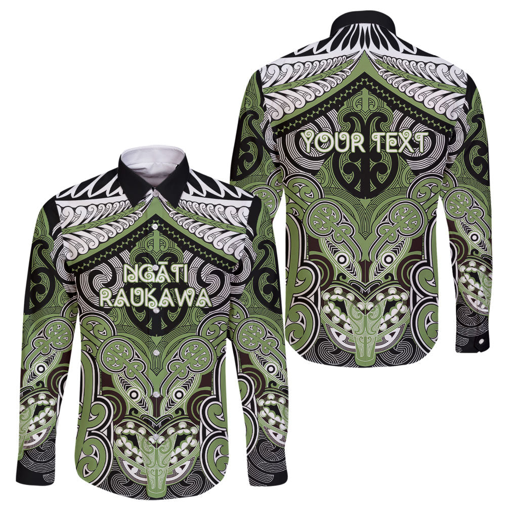 Aotearoa Iwi Ngati Raukawa Personalised Family Matching Off The Shoulder Long Sleeve Dress and Hawaiian Shirt Maori Kowhaiwhai Pattern