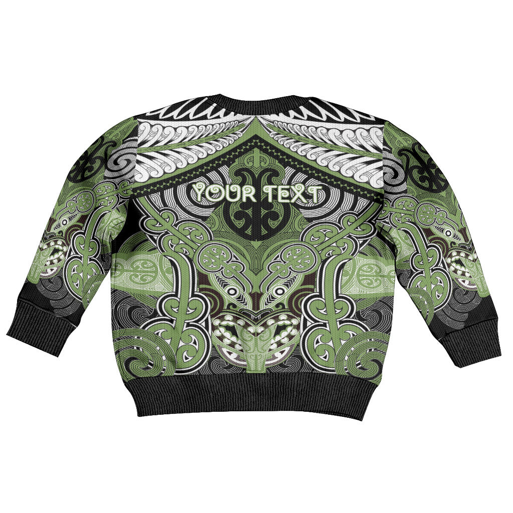 Aotearoa Iwi Ngati Raukawa Personalised Kid Ugly Christmas Sweater Maori Kowhaiwhai Pattern