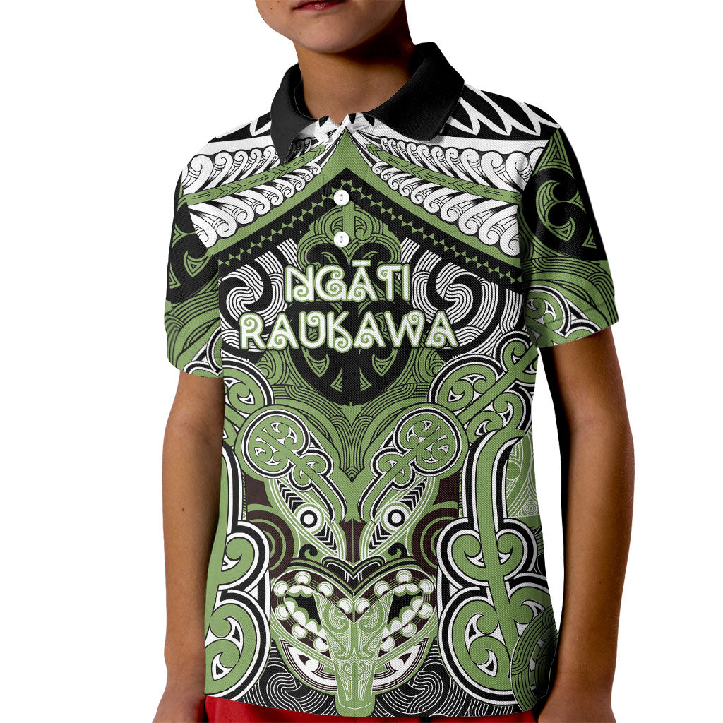 Aotearoa Iwi Ngati Raukawa Personalised Kid Polo Shirt Maori Kowhaiwhai Pattern