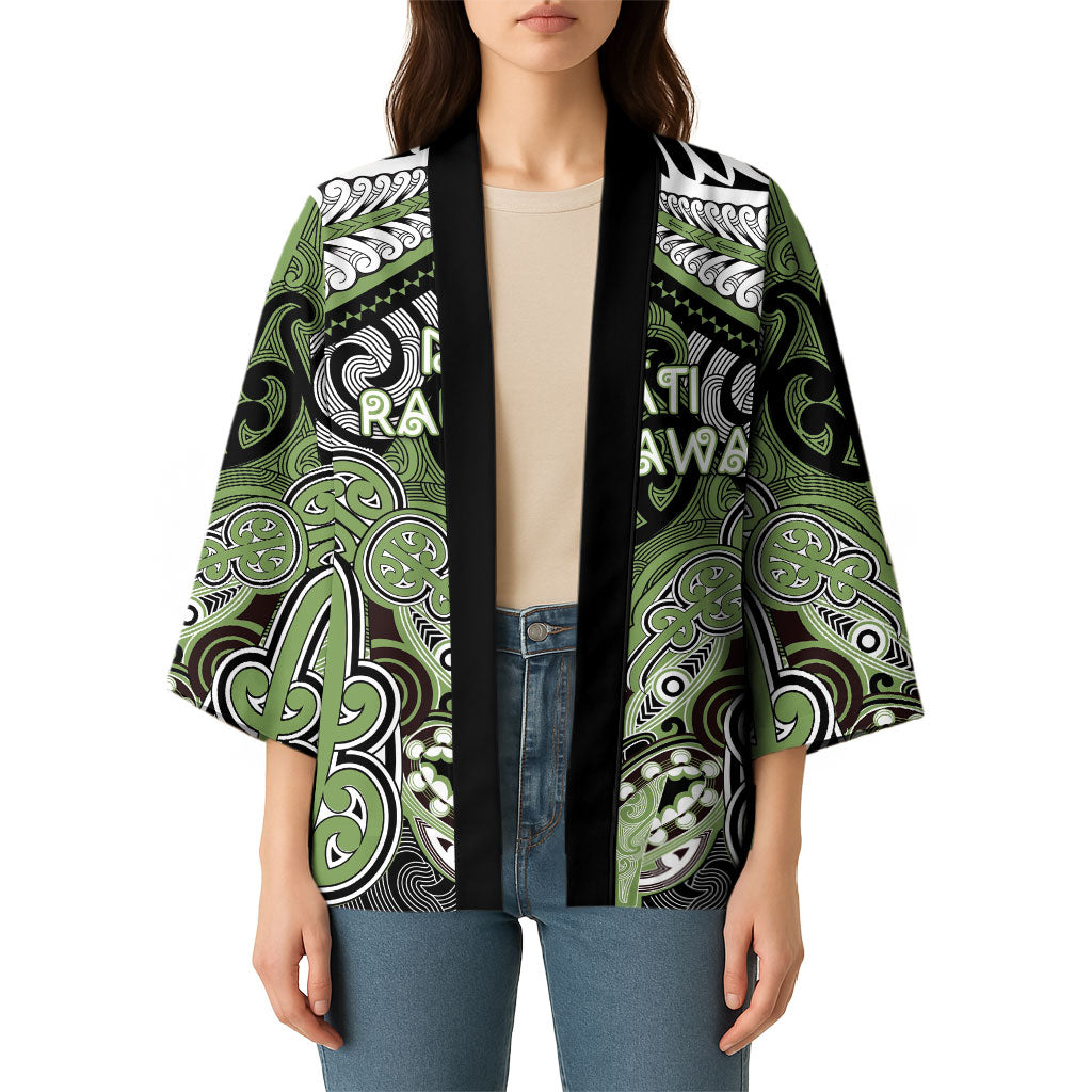 Aotearoa Iwi Ngati Raukawa Personalised Kimono Maori Kowhaiwhai Pattern