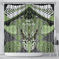 Aotearoa Iwi Ngati Raukawa Shower Curtain Maori Kowhaiwhai Pattern