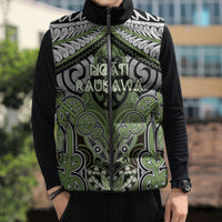 Aotearoa Iwi Ngati Raukawa Personalised Sleeveless Puffer Jacket Maori Kowhaiwhai Pattern