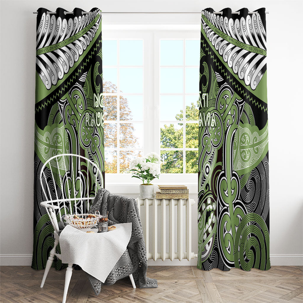 Aotearoa Iwi Ngati Raukawa Window Curtain Maori Kowhaiwhai Pattern
