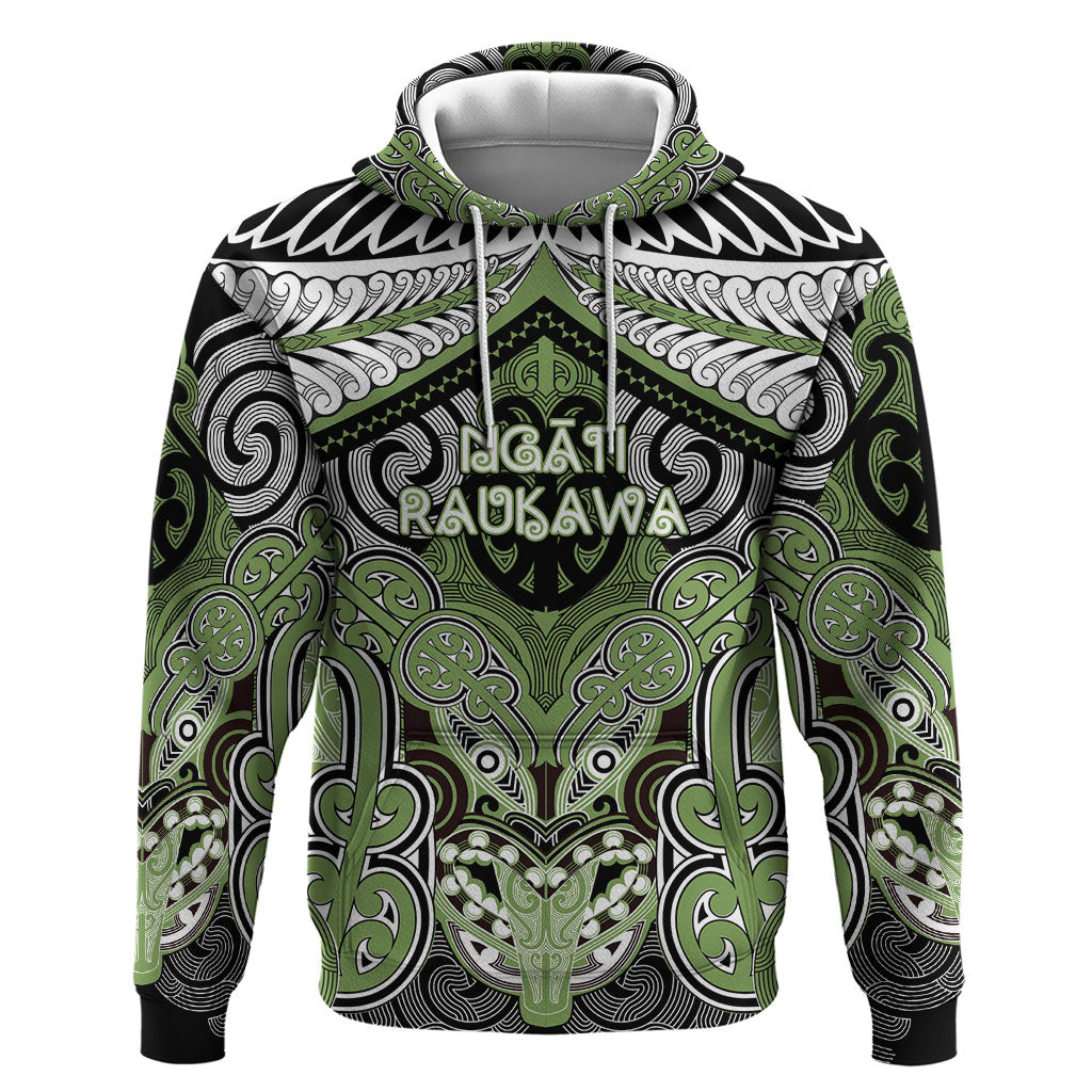 Aotearoa Iwi Ngati Raukawa Personalised Zip Hoodie Maori Kowhaiwhai Pattern