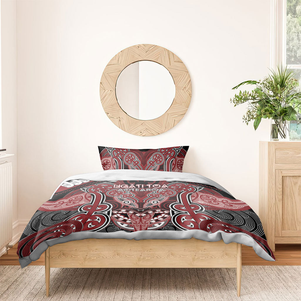 Aotearoa Iwi Ngati Toa Bedding Set Maori Kowhaiwhai Pattern