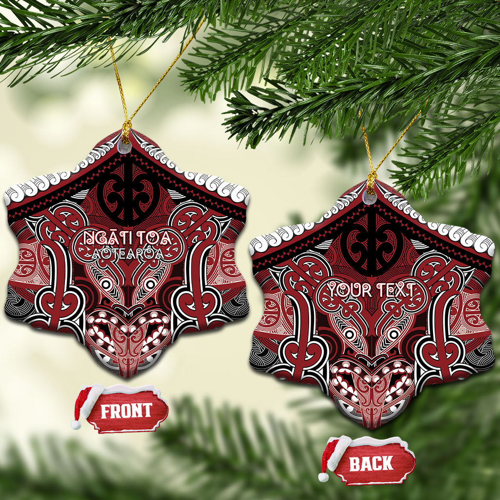 Aotearoa Iwi Ngati Toa Personalised Ceramic Ornament Maori Kowhaiwhai Pattern