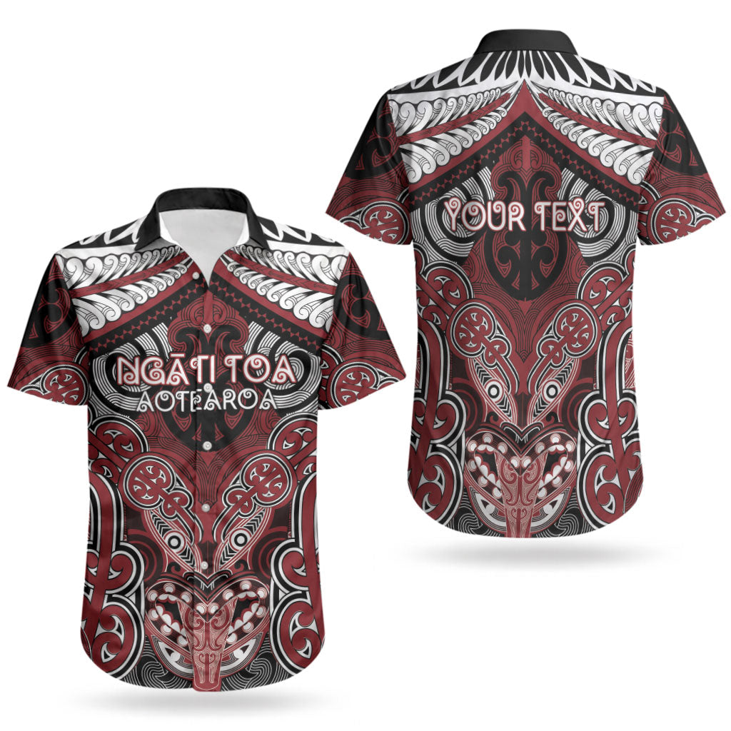 Aotearoa Iwi Ngati Toa Personalised Couples Matching Off Shoulder Maxi Dress and Hawaiian Shirt Maori Kowhaiwhai Pattern