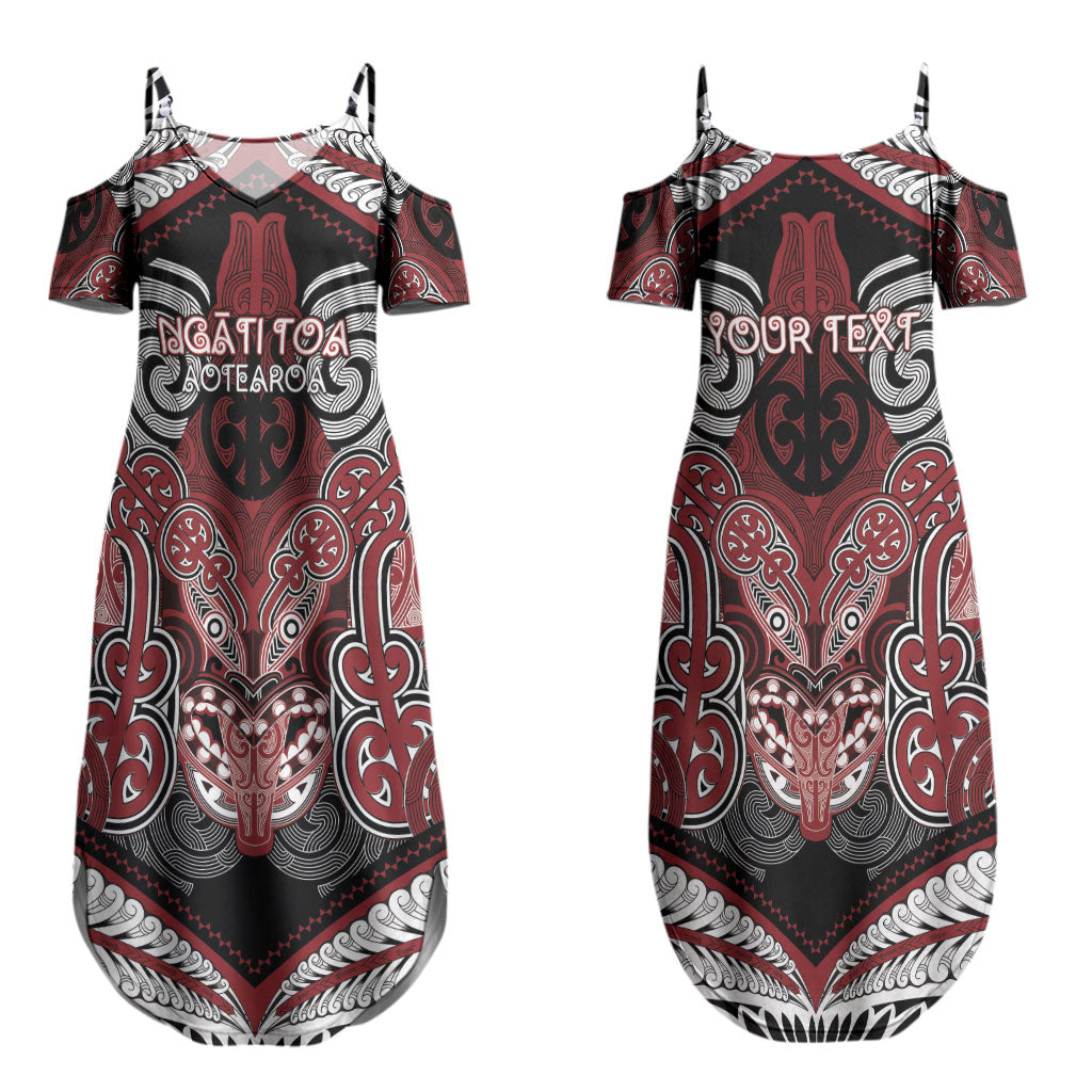 Aotearoa Iwi Ngati Toa Personalised Couples Matching Summer Maxi Dress and Hawaiian Shirt Maori Kowhaiwhai Pattern