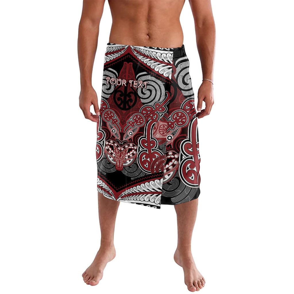 Aotearoa Iwi Ngati Toa Personalised Lavalava Maori Kowhaiwhai Pattern LT19 Red - Polynesian Pride
