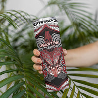 Aotearoa Iwi Ngati Toa Personalised Skinny Tumbler Maori Kowhaiwhai Pattern