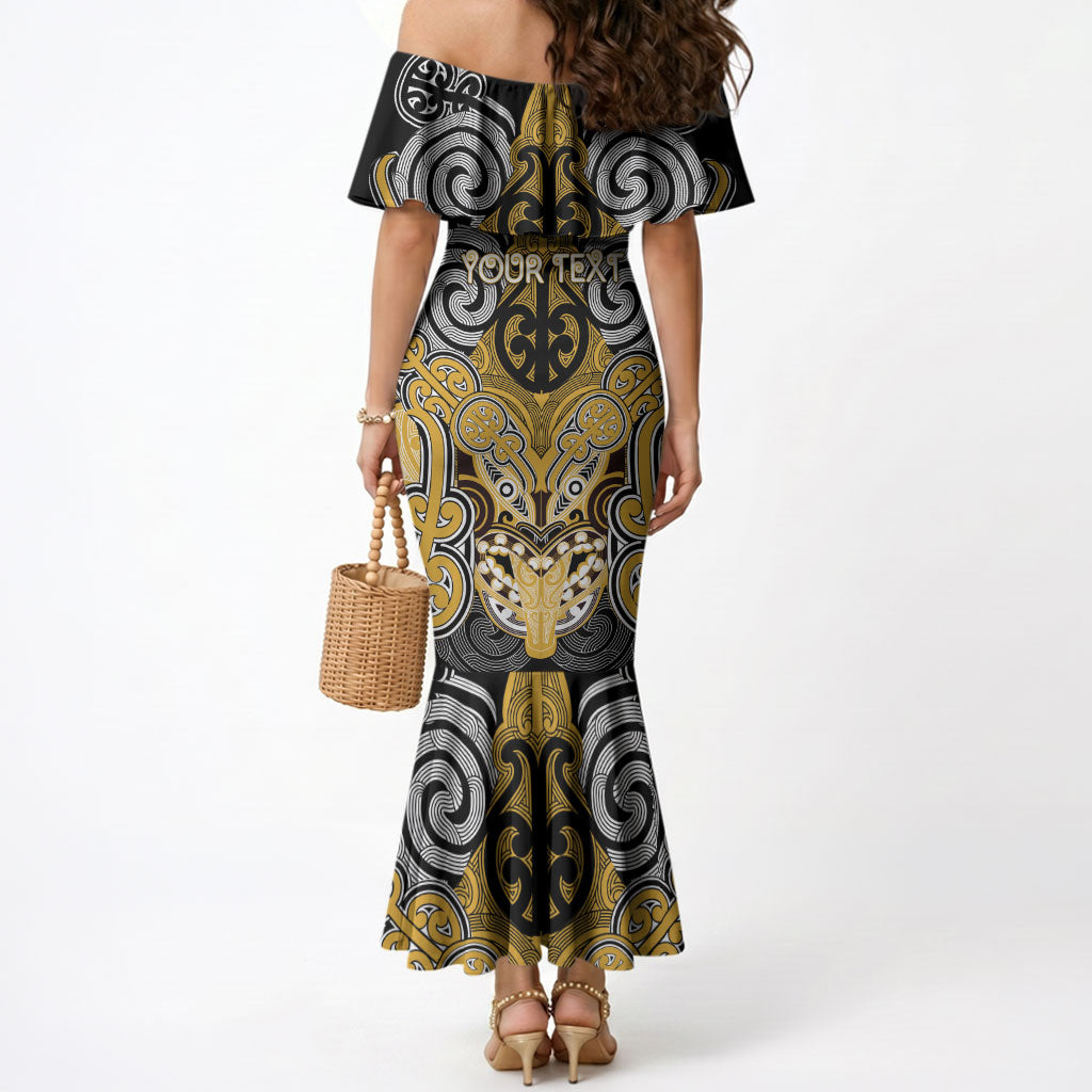 Aotearoa Iwi Ngati Tama Personalised Mermaid Dress Maori Kowhaiwhai Pattern