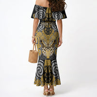 Aotearoa Iwi Ngati Tama Personalised Mermaid Dress Maori Kowhaiwhai Pattern