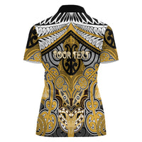 Aotearoa Iwi Ngati Tama Personalised Women Polo Shirt Maori Kowhaiwhai Pattern