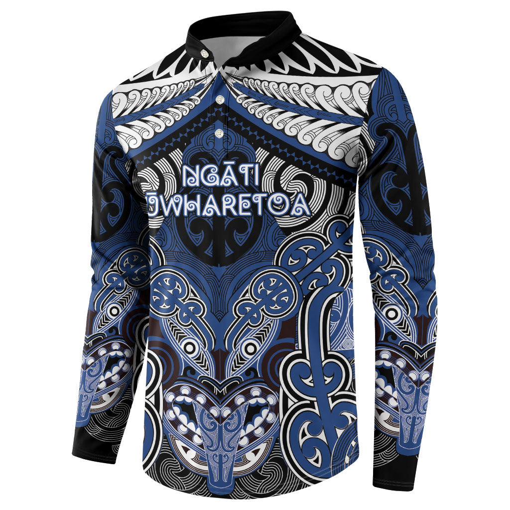 Aotearoa Iwi Ngati Tuwharetoa Personalised Button Sweatshirt Maori Kowhaiwhai Pattern