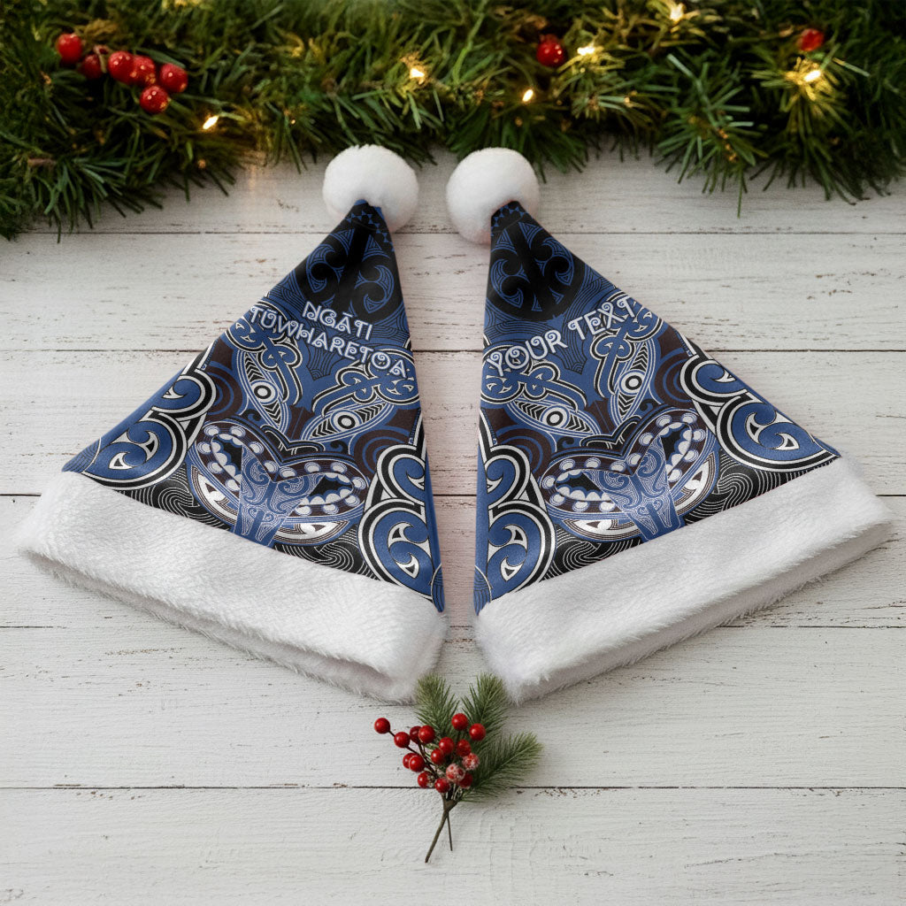 Aotearoa Iwi Ngati Tuwharetoa Personalised Christmas Santa Hat Maori Kowhaiwhai Pattern