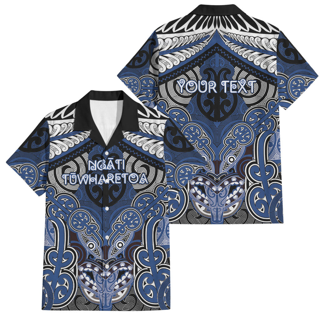 Aotearoa Iwi Ngati Tuwharetoa Personalised Family Matching Off Shoulder Maxi Dress and Hawaiian Shirt Maori Kowhaiwhai Pattern