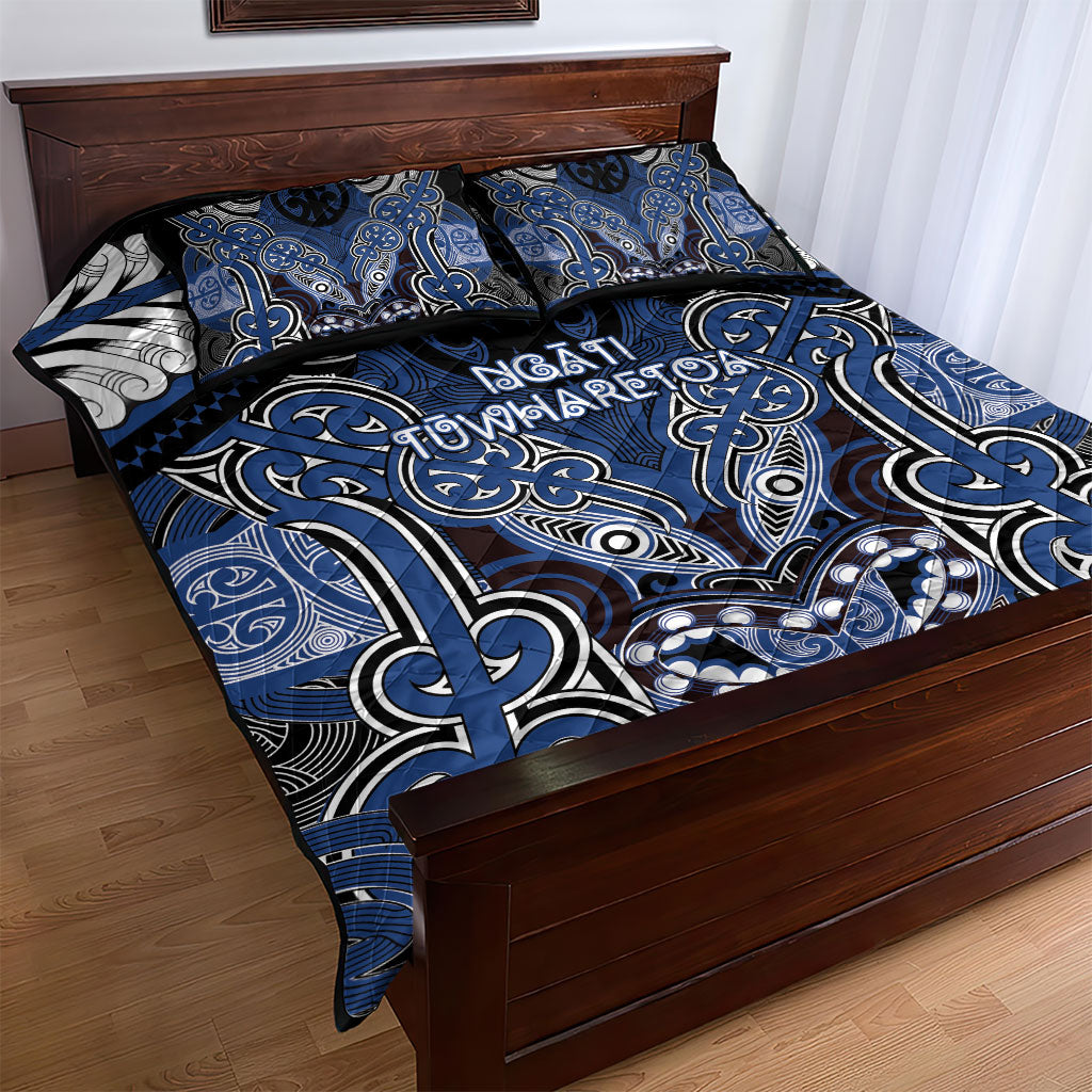 Aotearoa Iwi Ngati Tuwharetoa Quilt Bed Set Maori Kowhaiwhai Pattern