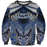 Aotearoa Iwi Ngati Tuwharetoa Personalised Sweatshirt Maori Kowhaiwhai Pattern