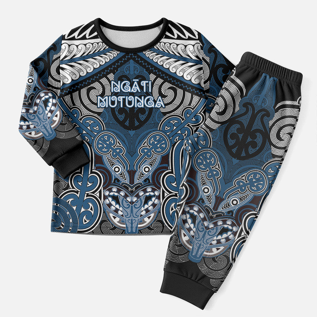 Aotearoa Iwi Ngati Mutunga Personalised Christmas Pajama Set Maori Kowhaiwhai Pattern