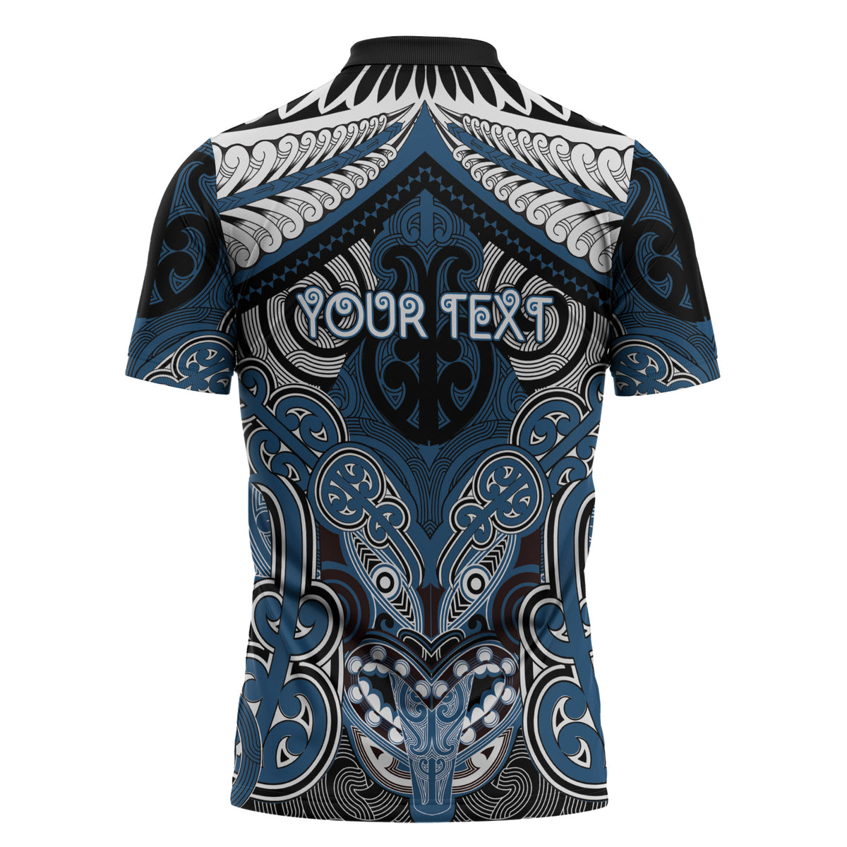 Aotearoa Iwi Ngati Mutunga Personalised Zipper Polo Shirt Maori Kowhaiwhai Pattern