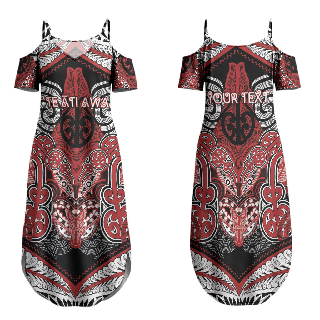 Aotearoa Iwi Te Ati Awa Personalised Family Matching Summer Maxi Dress and Hawaiian Shirt Maori Kowhaiwhai Pattern