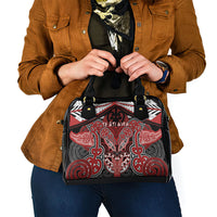 Aotearoa Iwi Te Ati Awa Shoulder Handbag Maori Kowhaiwhai Pattern