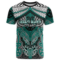 Aotearoa Iwi Ngati Maru Personalised T Shirt Maori Kowhaiwhai Pattern