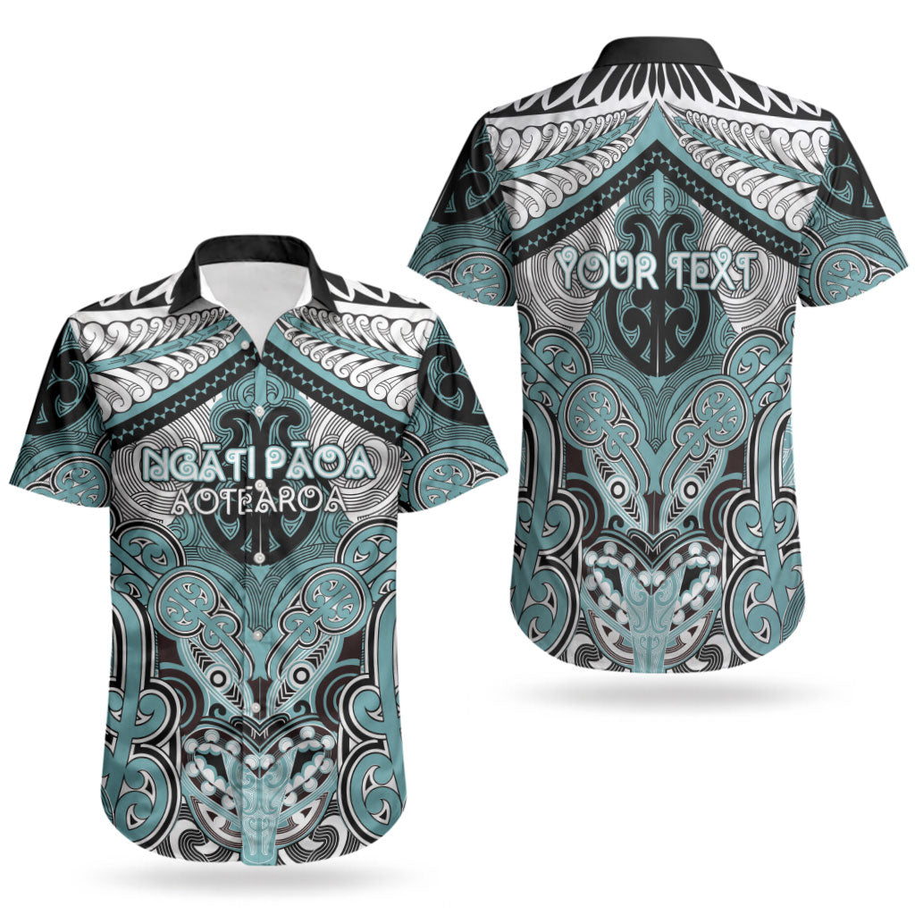 Aotearoa Iwi Ngati Paoa Personalised Couples Matching Summer Maxi Dress and Hawaiian Shirt Maori Kowhaiwhai Pattern