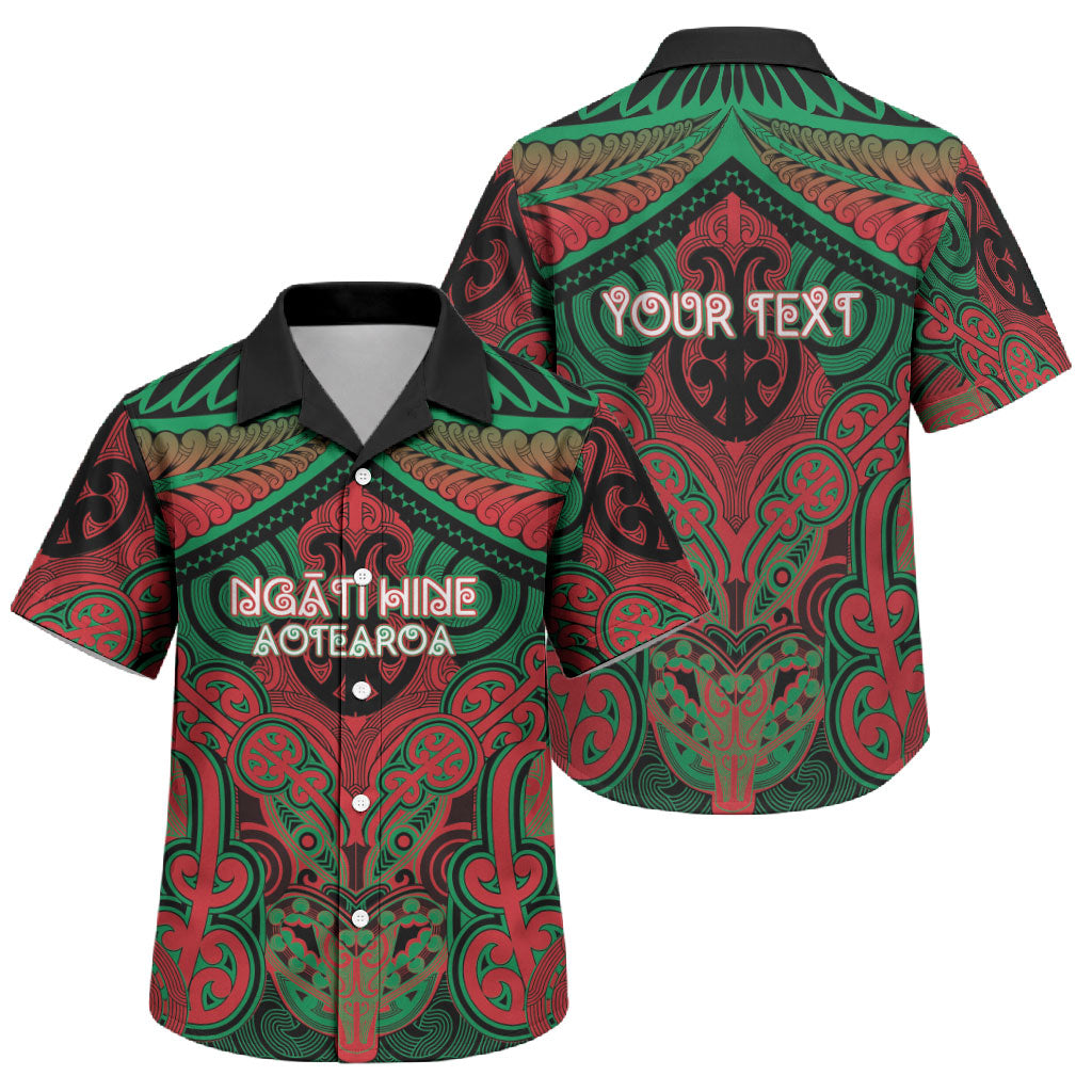 Aotearoa Iwi Ngati Hine Personalised Family Matching Tank Maxi Dress and Hawaiian Shirt Maori Kowhaiwhai Pattern