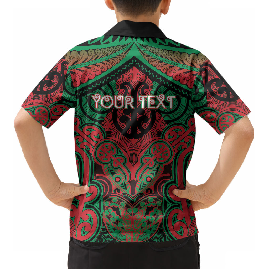 Aotearoa Iwi Ngati Hine Personalised Kid Hawaiian Shirt Maori Kowhaiwhai Pattern