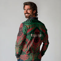 Aotearoa Iwi Ngati Hine Personalised Long Sleeve Polo Shirt Maori Kowhaiwhai Pattern