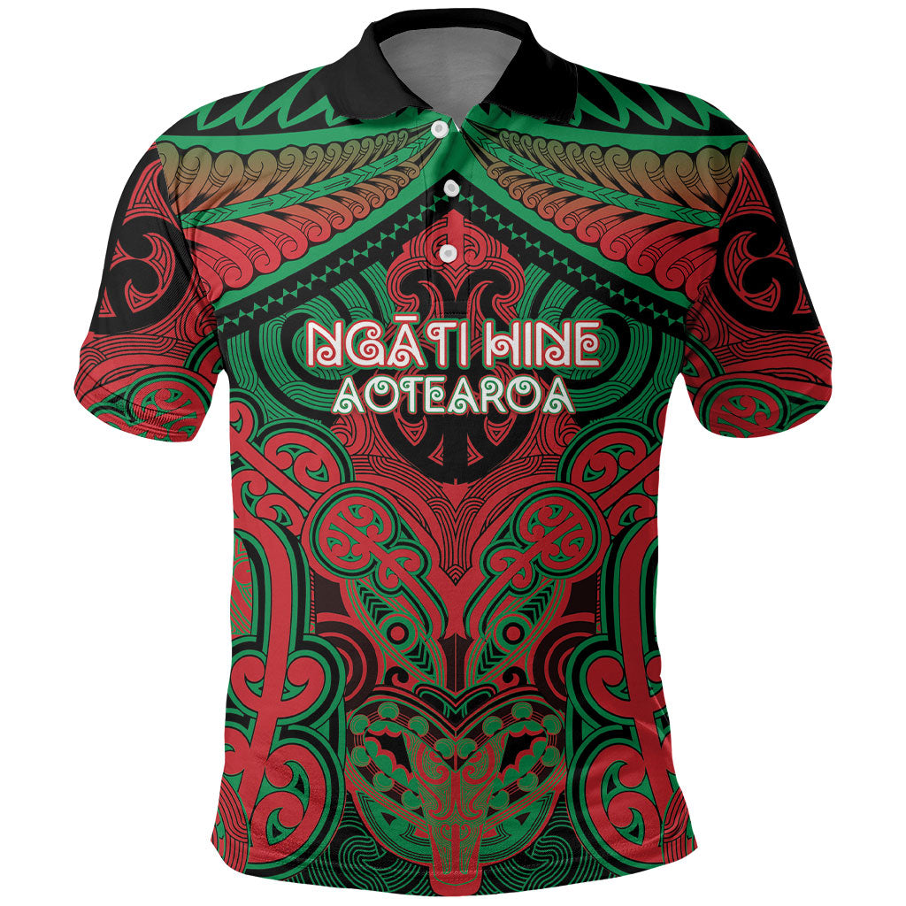 Aotearoa Iwi Ngati Hine Personalised Polo Shirt Maori Kowhaiwhai Pattern