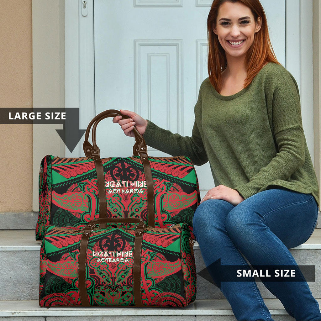 Aotearoa Iwi Ngati Hine Travel Bag Maori Kowhaiwhai Pattern