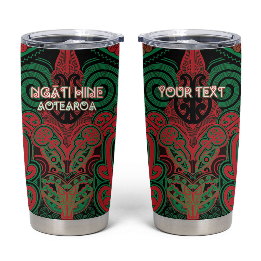 Aotearoa Iwi Ngati Hine Personalised Tumbler Cup Maori Kowhaiwhai Pattern