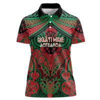 Aotearoa Iwi Ngati Hine Personalised Women Polo Shirt Maori Kowhaiwhai Pattern