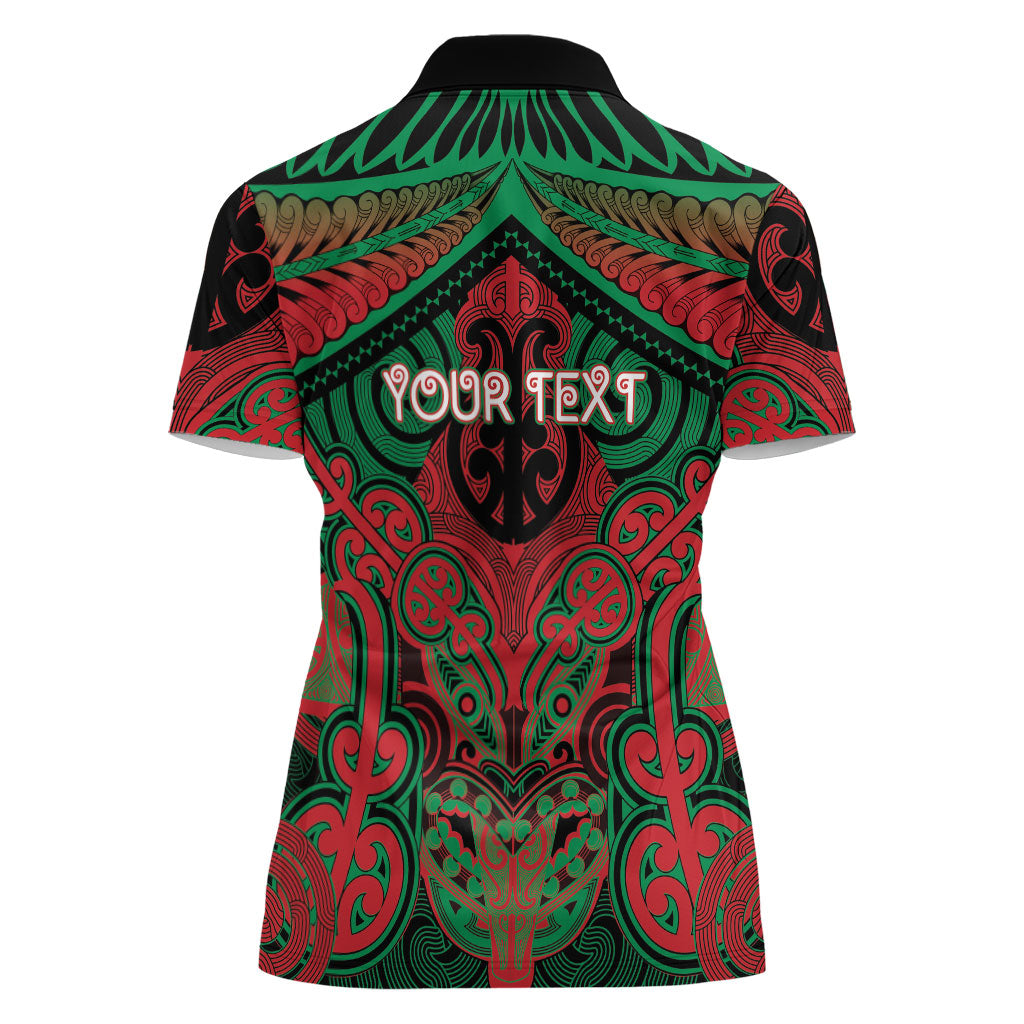 Aotearoa Iwi Ngati Hine Personalised Women Polo Shirt Maori Kowhaiwhai Pattern