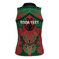 Aotearoa Iwi Ngati Hine Personalised Women Sleeveless Polo Shirt Maori Kowhaiwhai Pattern