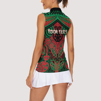 Aotearoa Iwi Ngati Hine Personalised Women Sleeveless Polo Shirt Maori Kowhaiwhai Pattern